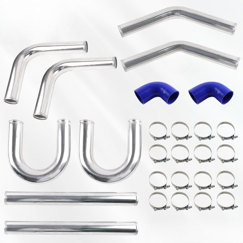 Intercooler Piping Kit Aluminum 2.5 Inch - Retrofit Universal Aluminium 3 Inci 76mm