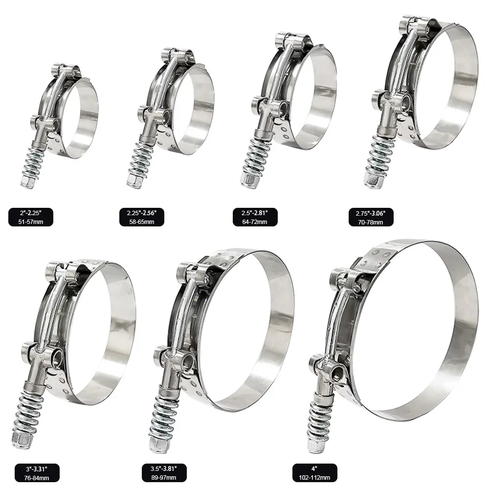 T-Bolt Hose Clamps Stainless Steel Turbo - 1 Buah Klem T-bolt Universal untuk