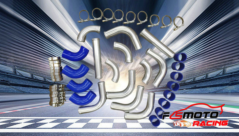 Intercooler Piping Kit Aluminum 2.5 Inch - Kit Pipa Turbo Intercooler Aluminium +