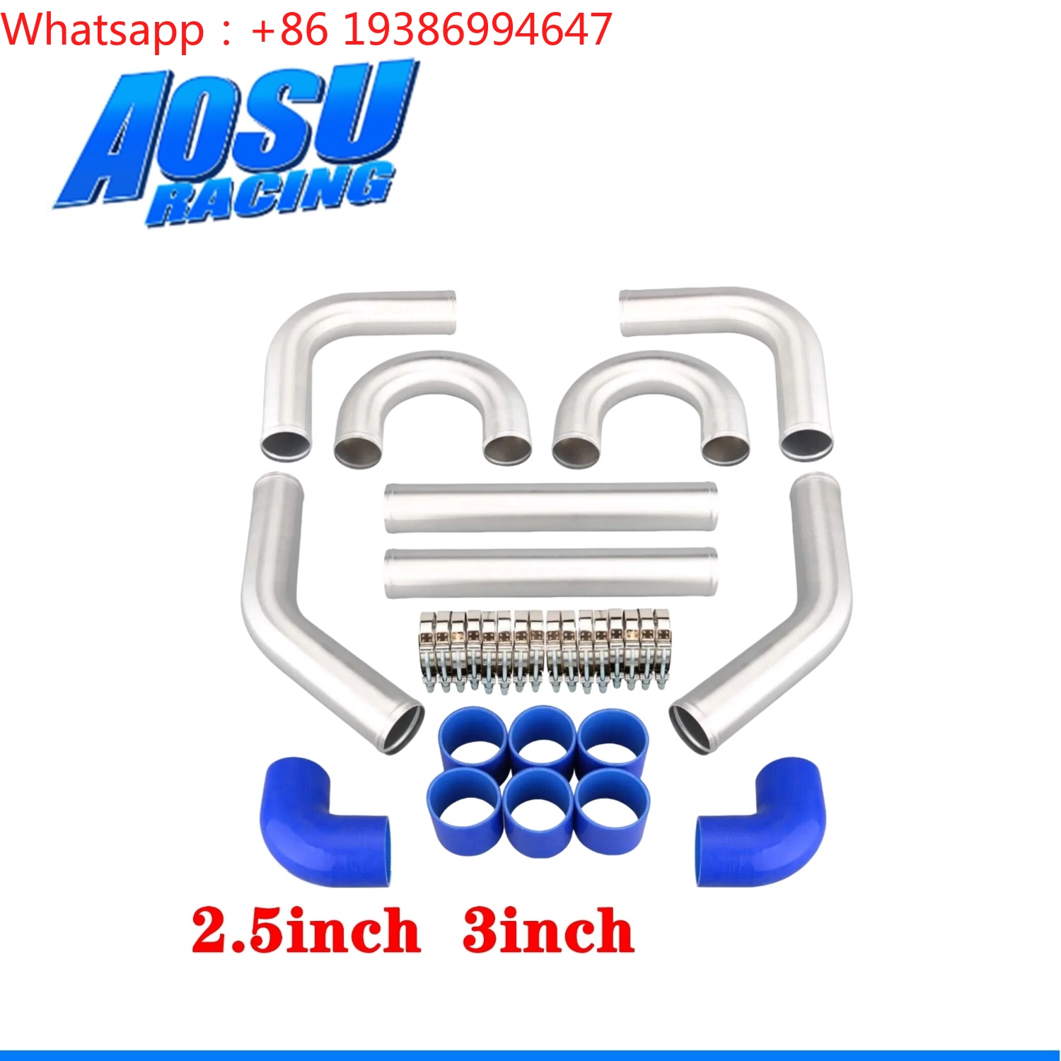 Intercooler Piping Kit Aluminum 2.5 Inch - Untuk Kit Pipa Intercooler Turbo Aluminium