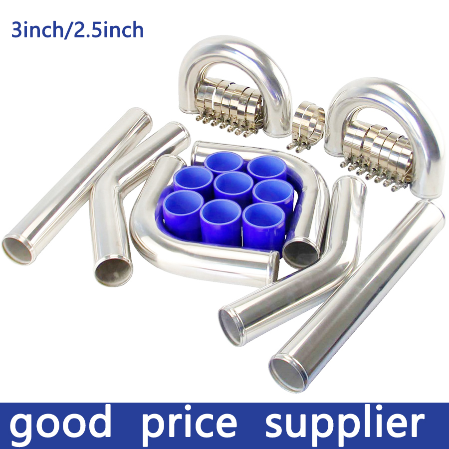 Intercooler Piping Kit Aluminum 2.5 Inch - Kit Pipa Intercooler Turbo Aluminium/Pipa/Klem/Kopling/Universal 2.5