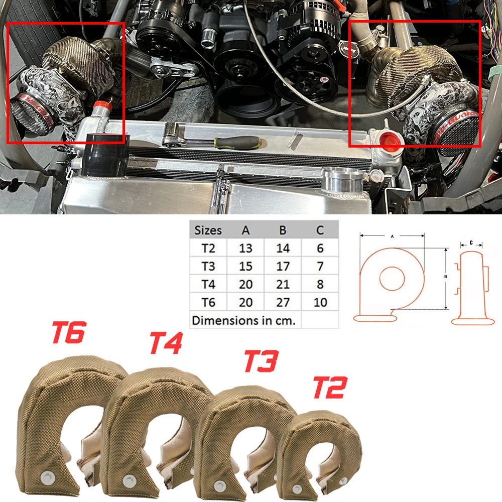 Turbo Heat Shield Blanket Titanium T3 T4 - T2 T25 T28 T3 GT28 GT30