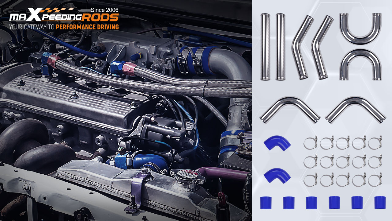 Intercooler Piping Kit Aluminum 2.5 Inch - Kit Pipa Intercooler Turbo Aluminium 2,5