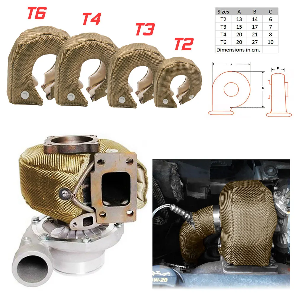 Turbo Heat Shield Blanket Titanium T3 T4 - Selimut Panas Turbo Titanium Racing, Pelindung