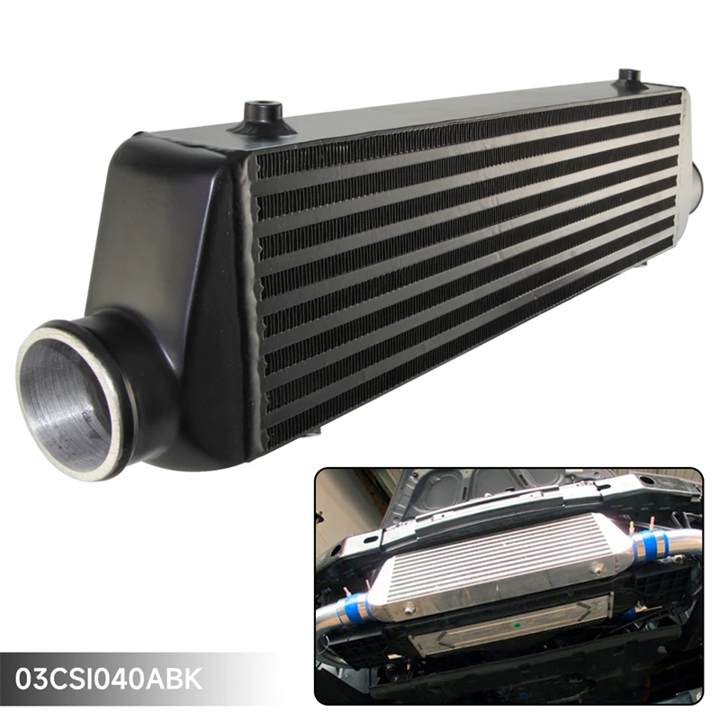 Front Mount Intercooler Universal Bar Plate - Hitam/Perak Universal Bar & Pelat Depan