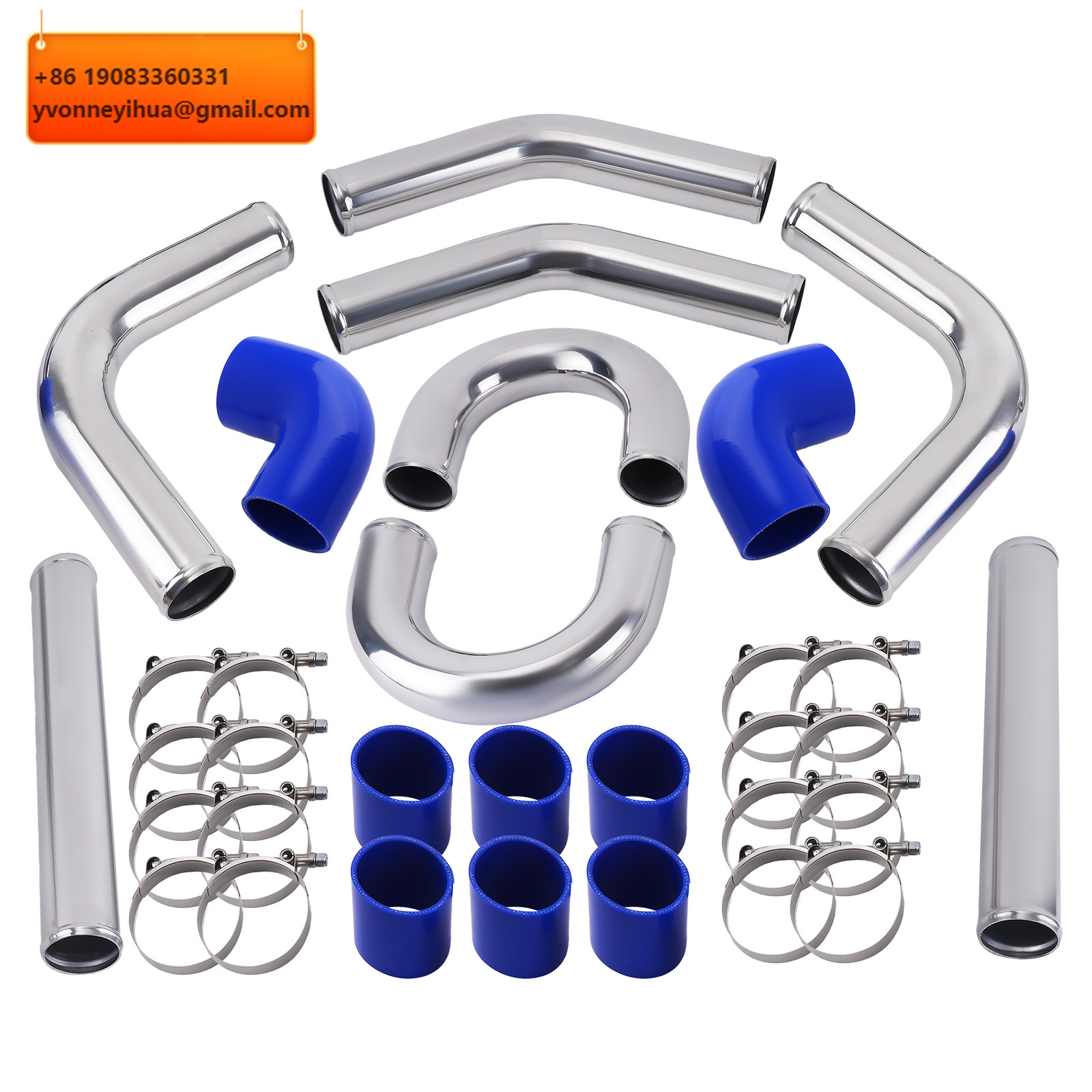 MaXpeedingrods 8PCS 2.5 INCI 6 - Intercooler Piping Kit Aluminum 2.5 Inch ulasan dan harga
