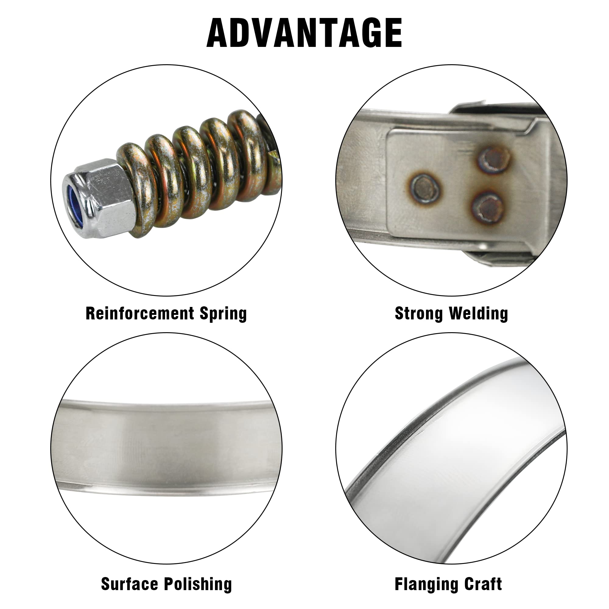 4 Buah Klem Klip Pipa T-bolt B - T-Bolt Hose Clamps Stainless Steel Turbo ulasan dan harga