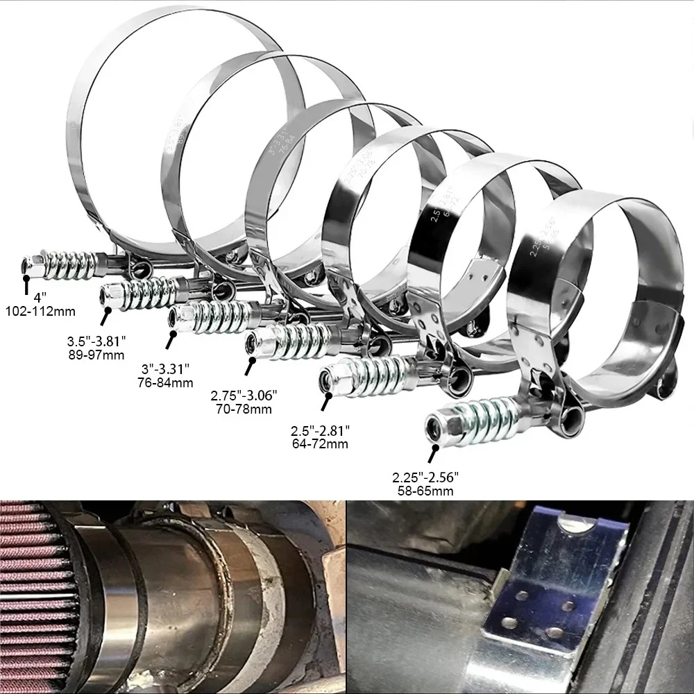 Universal 1Pcs Klem Selang T-B - T-Bolt Hose Clamps Stainless Steel Turbo ulasan dan harga